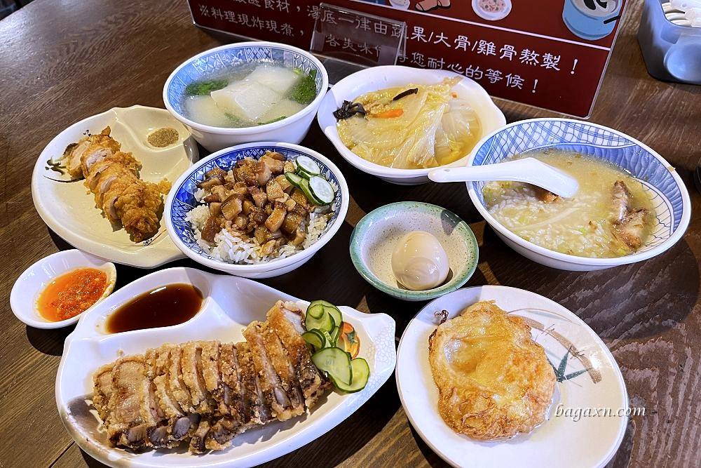 台中南屯│台客燒肉粥-五權店。銅板價古早味飯食，肥肥滷肉飯和燒肉粥都很好吃