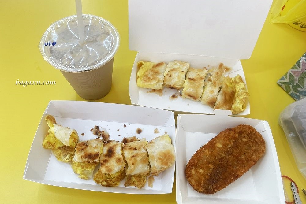 台中北屯早餐│大力酥皮蛋餅天津店。蛋餅超酥脆，薯餅也很讚