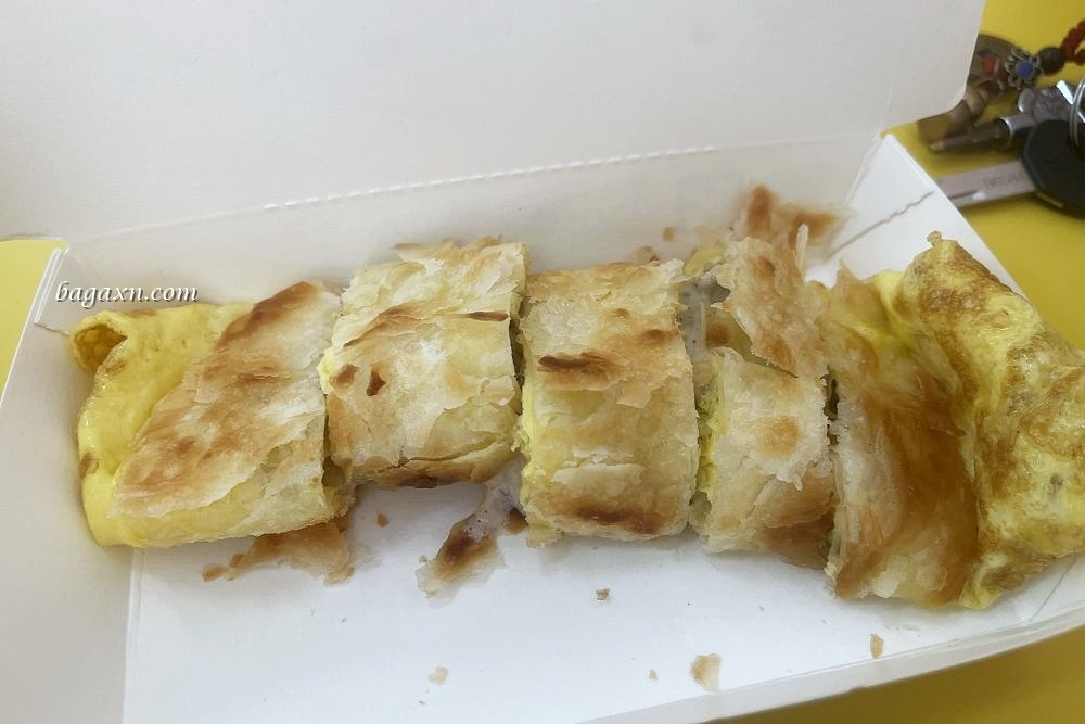 台中北屯早餐│大力酥皮蛋餅天津店。蛋餅超酥脆，薯餅也很讚
