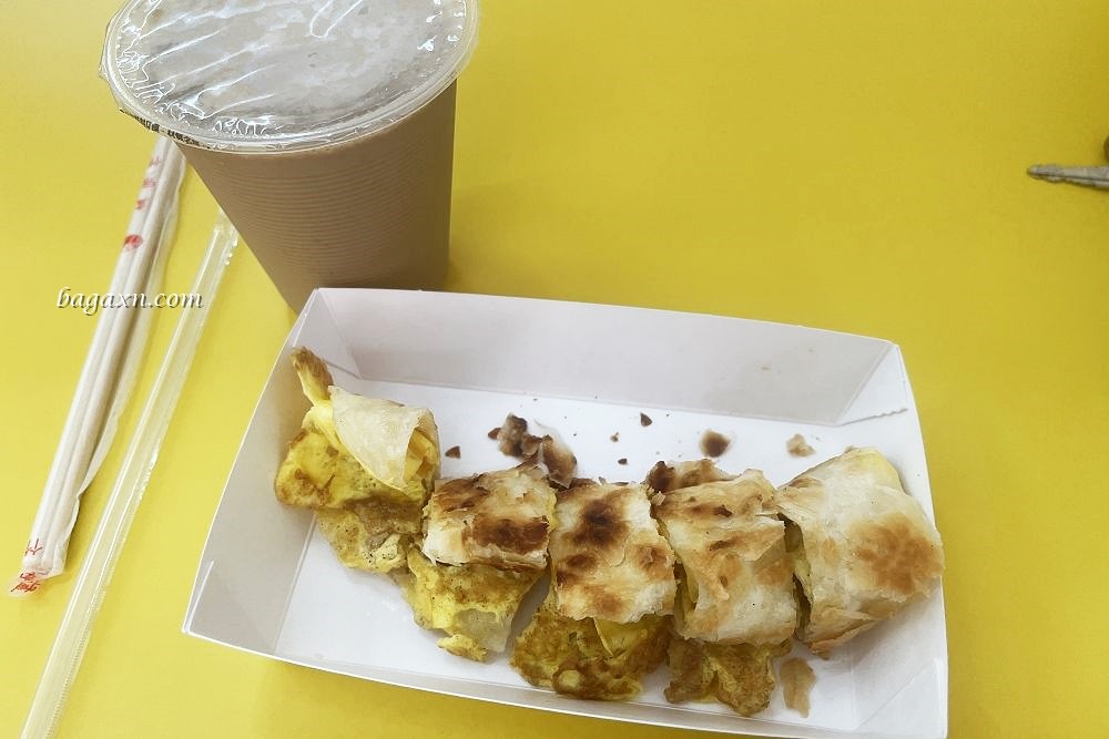 台中北屯早餐│大力酥皮蛋餅天津店。蛋餅超酥脆，薯餅也很讚