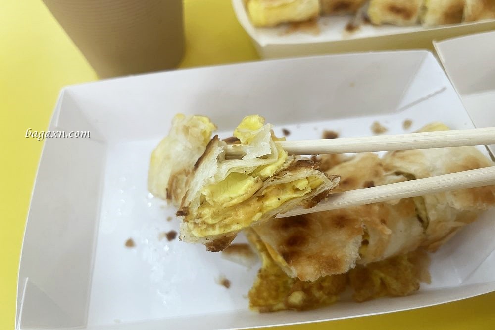 台中北屯早餐│大力酥皮蛋餅天津店。蛋餅超酥脆，薯餅也很讚