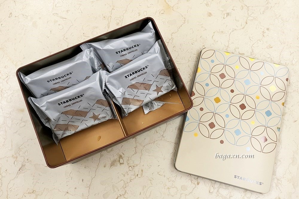 星巴克禮盒│星巴克海苔肉鬆薄餅禮盒。酥脆的鹹味小點心