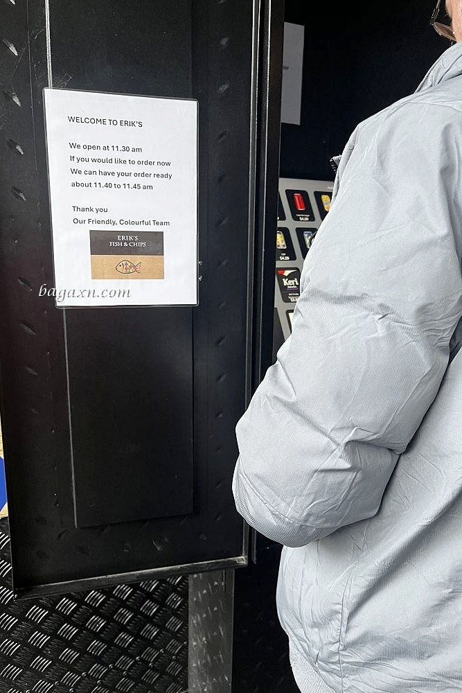 紐西蘭皇后鎮│Erik’s Fish and Chips。薯條很好吃，但番茄醬要加錢