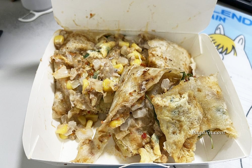 台中后里│月眉手工蛋餅。每日限量，推鮪魚蛋餅加特製辣