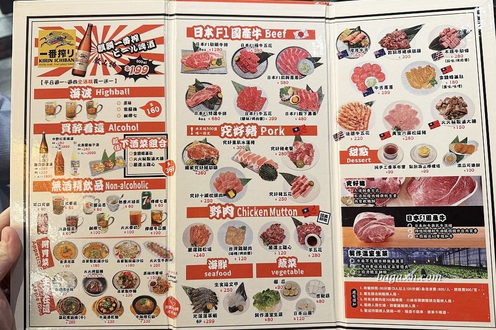 台中燒肉│火火燒肉販賣所 台中公益總店。食材品質不錯，部分食材代烤服務